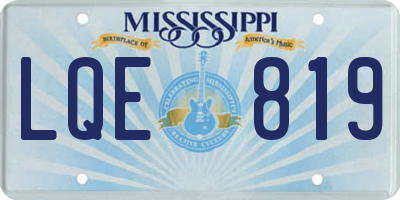 MS license plate LQE819