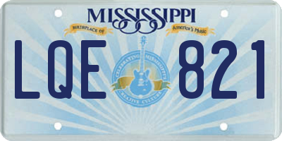 MS license plate LQE821
