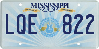 MS license plate LQE822