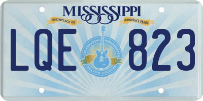 MS license plate LQE823