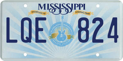 MS license plate LQE824