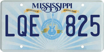 MS license plate LQE825