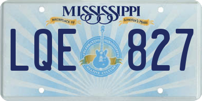 MS license plate LQE827