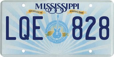 MS license plate LQE828