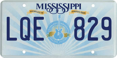 MS license plate LQE829
