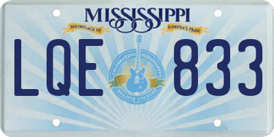 MS license plate LQE833