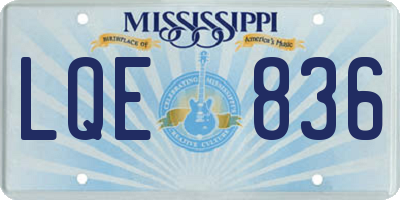 MS license plate LQE836