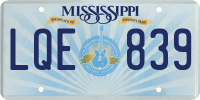 MS license plate LQE839