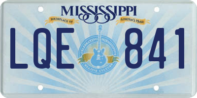 MS license plate LQE841