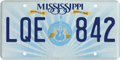 MS license plate LQE842