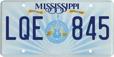 MS license plate LQE845