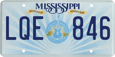MS license plate LQE846