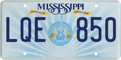MS license plate LQE850