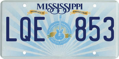 MS license plate LQE853