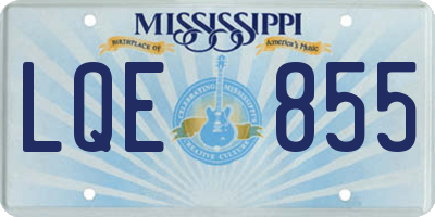 MS license plate LQE855