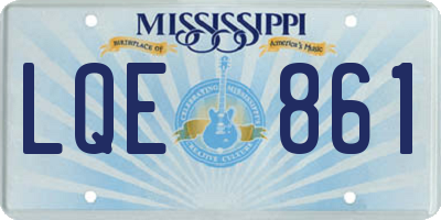 MS license plate LQE861