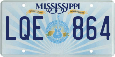MS license plate LQE864