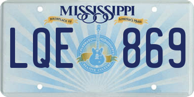 MS license plate LQE869