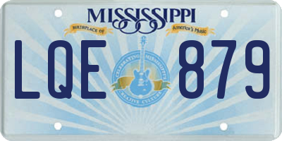 MS license plate LQE879
