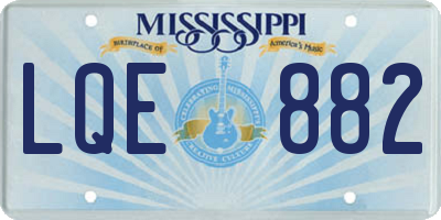 MS license plate LQE882