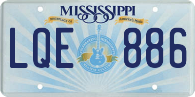MS license plate LQE886