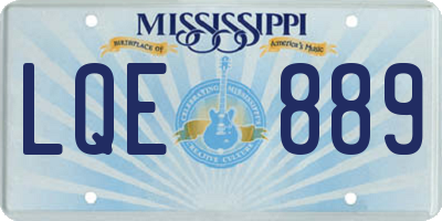 MS license plate LQE889