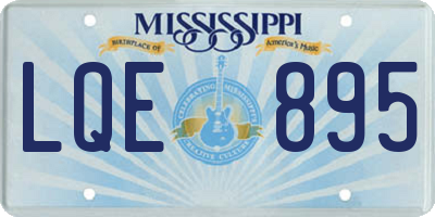 MS license plate LQE895