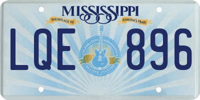 MS license plate LQE896
