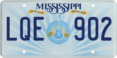 MS license plate LQE902