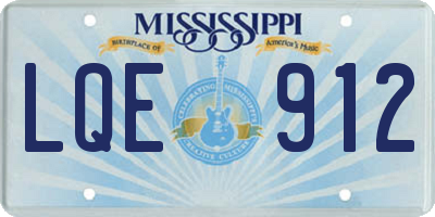 MS license plate LQE912