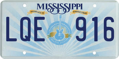 MS license plate LQE916