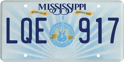 MS license plate LQE917