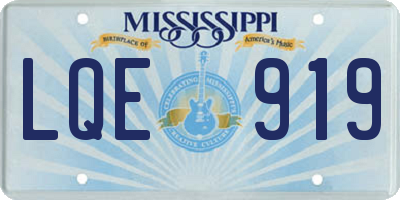 MS license plate LQE919
