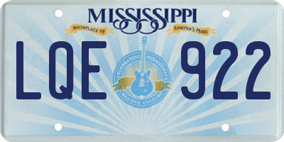 MS license plate LQE922