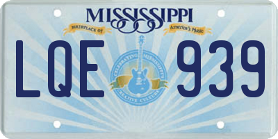 MS license plate LQE939