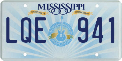 MS license plate LQE941