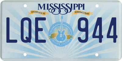 MS license plate LQE944