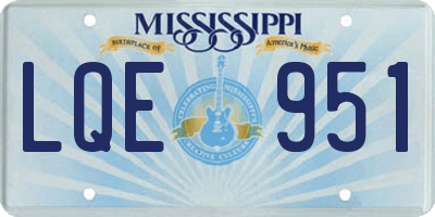 MS license plate LQE951