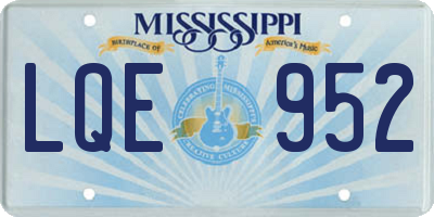 MS license plate LQE952