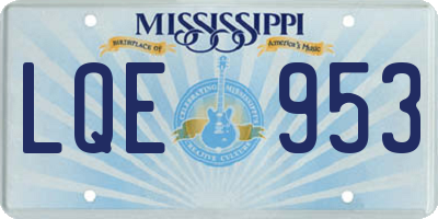 MS license plate LQE953
