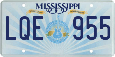 MS license plate LQE955
