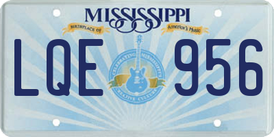 MS license plate LQE956