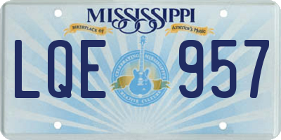 MS license plate LQE957