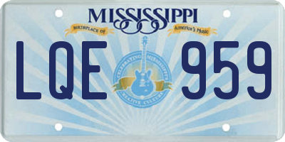 MS license plate LQE959