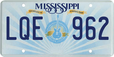 MS license plate LQE962