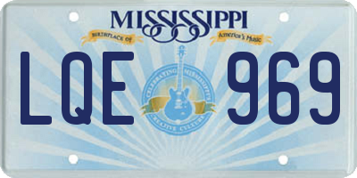 MS license plate LQE969