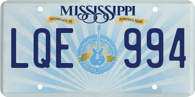 MS license plate LQE994