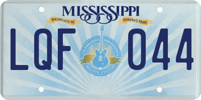 MS license plate LQF044