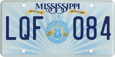 MS license plate LQF084
