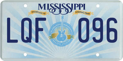 MS license plate LQF096